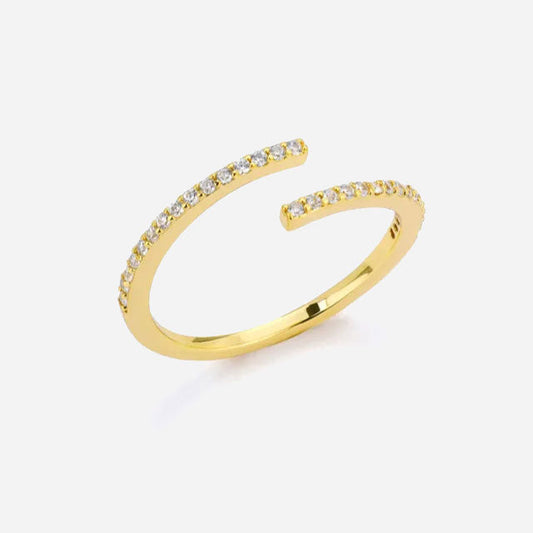 Clara | Classic Zirconia Ring 18K Gold