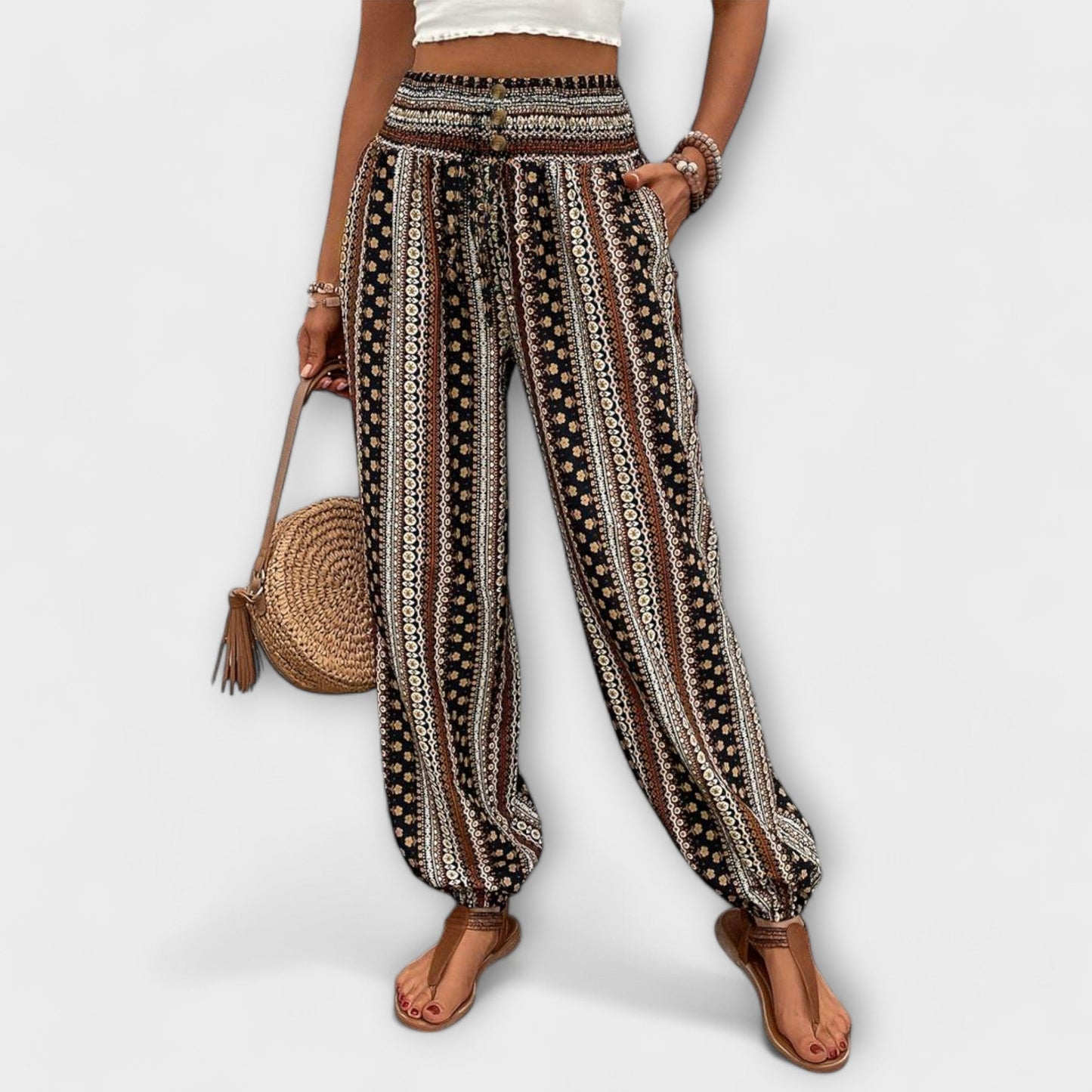 Clara | Ethnic Graphic Pants