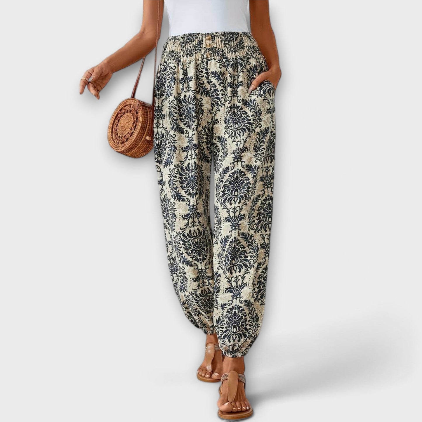 Clara | Ethnic Graphic Pants