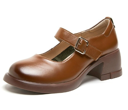 Clara | Agnes Leather Mary Janes