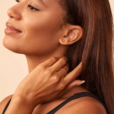 Clara | Round Earrings 18K Gold