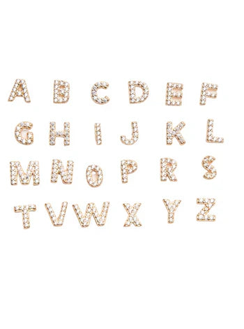 Clara | Letter Earrings 18k Gold