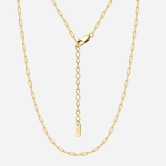 Clara | Small Paper Necklace 18K Gold
