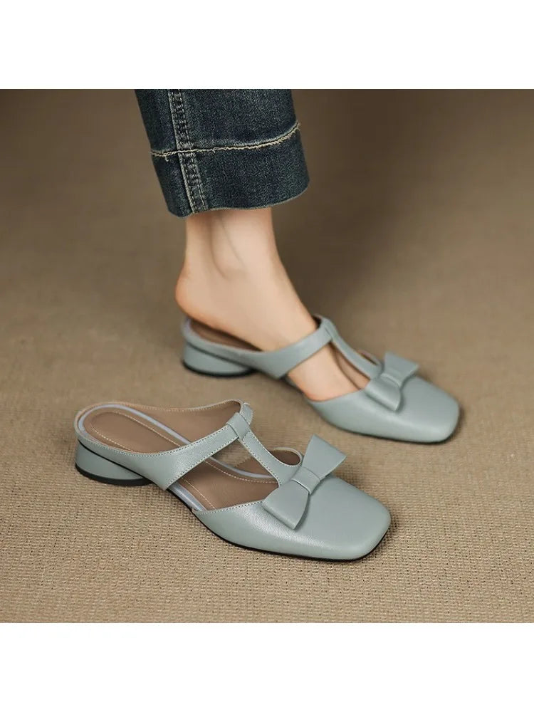 Clara | Square Toe Slippers