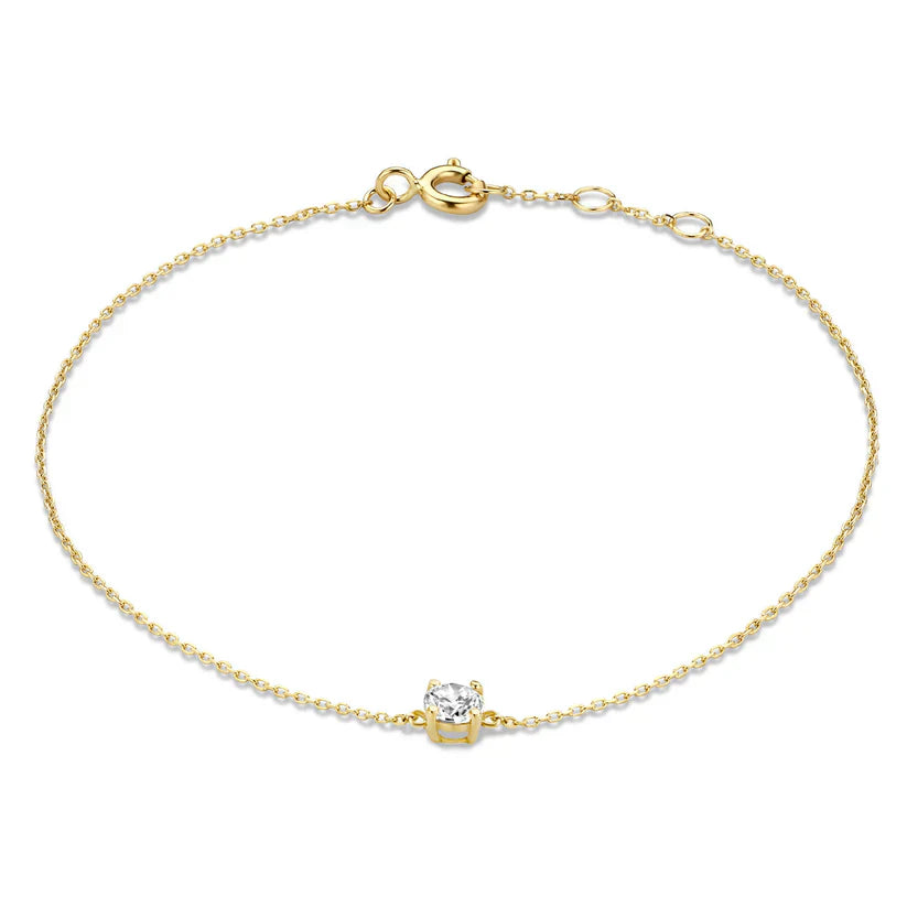 Clara | Bracelet with Moissanite Stones in 14k Gold